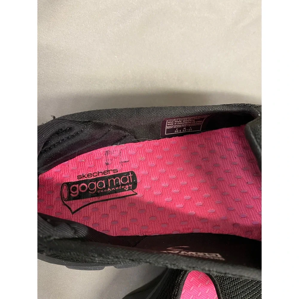 Skechers Go Walk 3 Black Mesh Slip On Goga Mat Women's Shoes Size 7.5